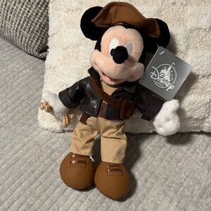 Disney Parks Mickey Mouse Indiana Jones Plush - Brown & Tan